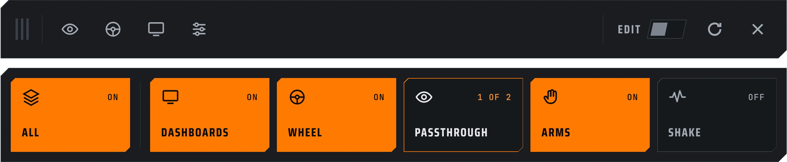 VR menu