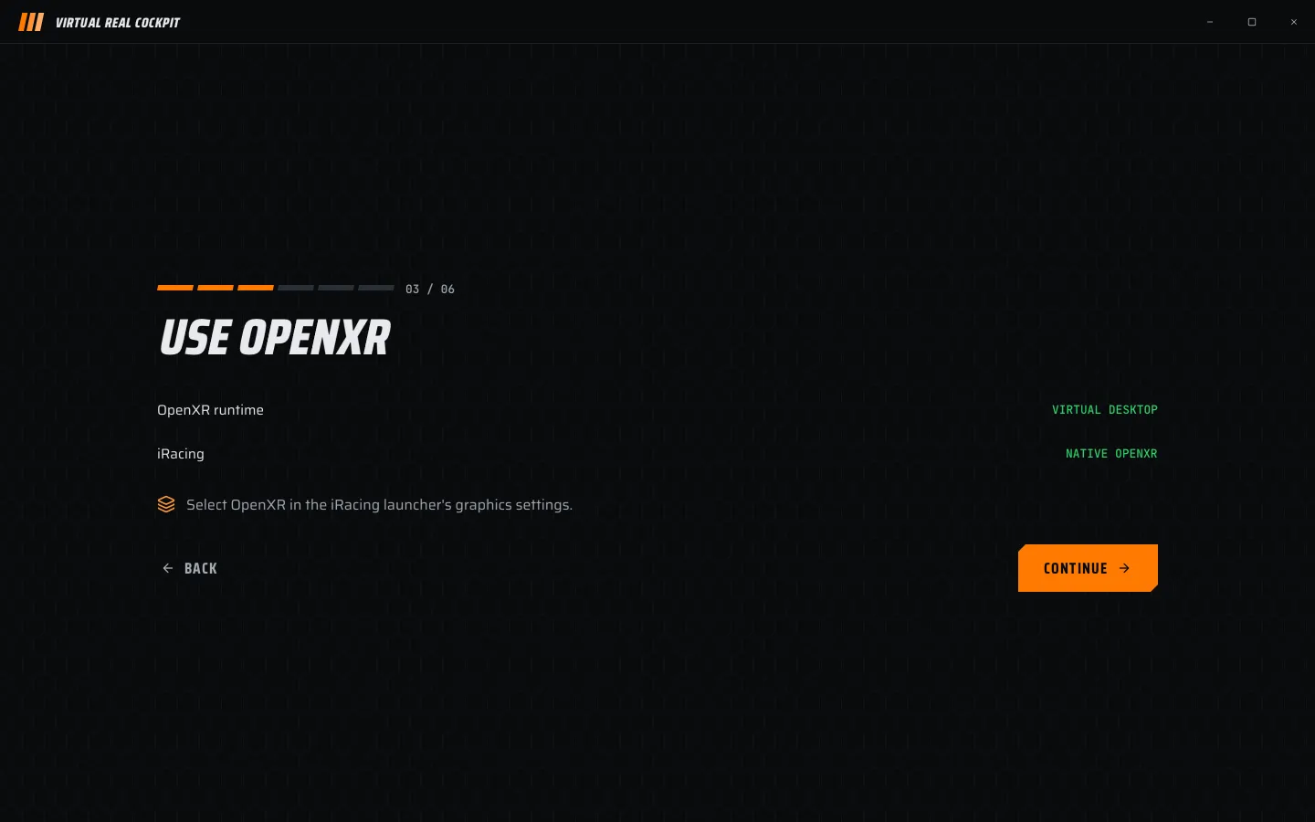 Setup 03, Use OpenXR